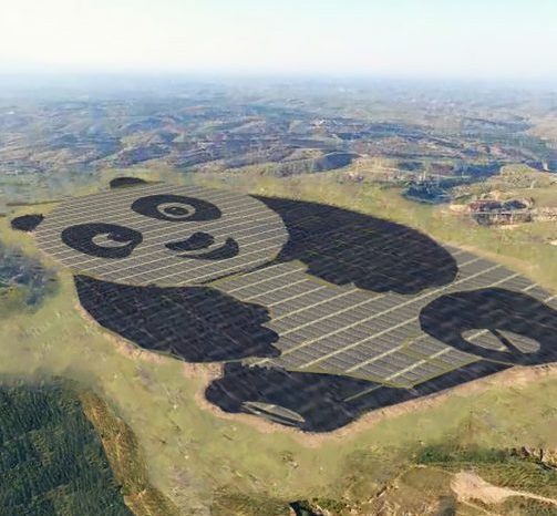 Rinnovabili • impianto fotovoltaico a forma di panda (2)