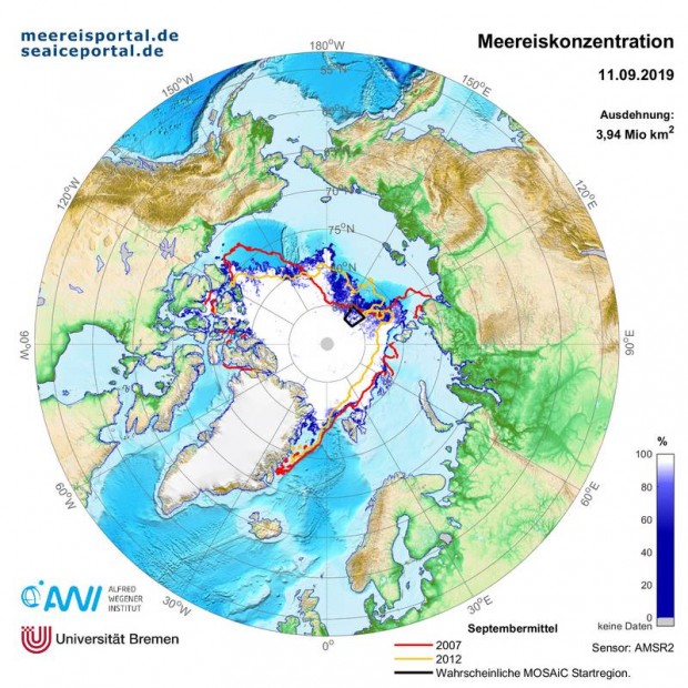 superficie mare artico