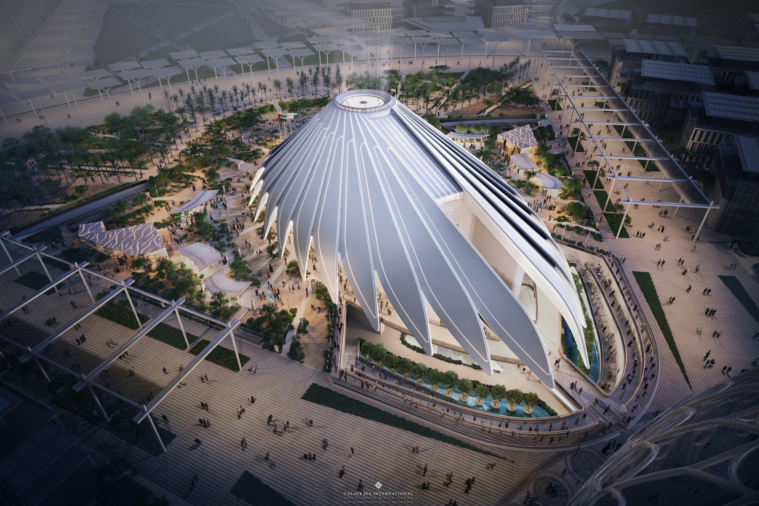 Rinnovabili • Il Padiglione degli Emirati Arabi di Santiago Calatrava - credit Courtesy_of_Calatrava
