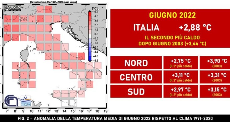 Rinnovabili • Caldo estremo: è stato il 2° giugno più bollente di sempre in Italia