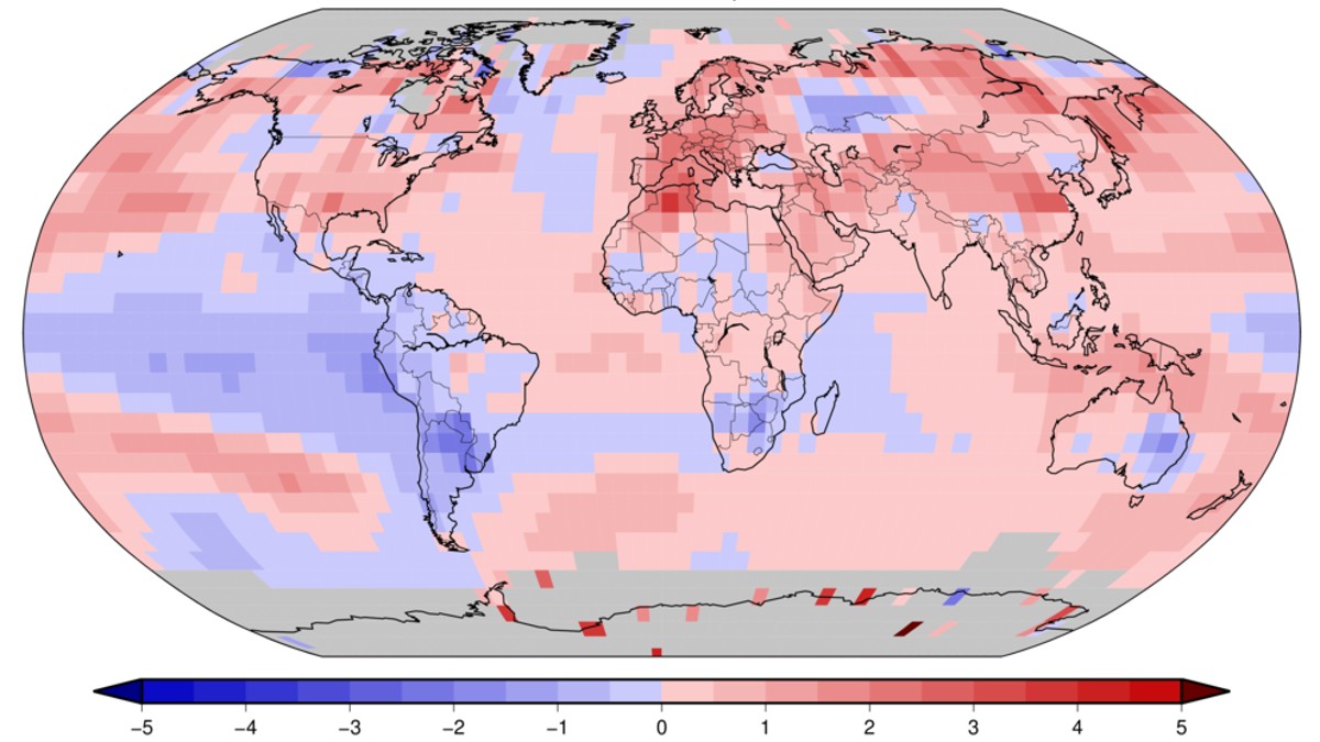Riscaldamento globale: Noaa, a giugno +2,5°C in Europa