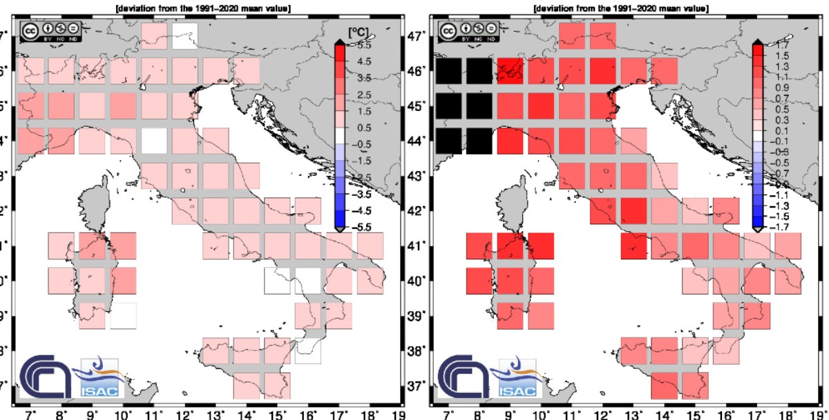 Rinnovabili • Riscaldamento globale in Italia: a novembre ‘solo’ +0,94 gradi