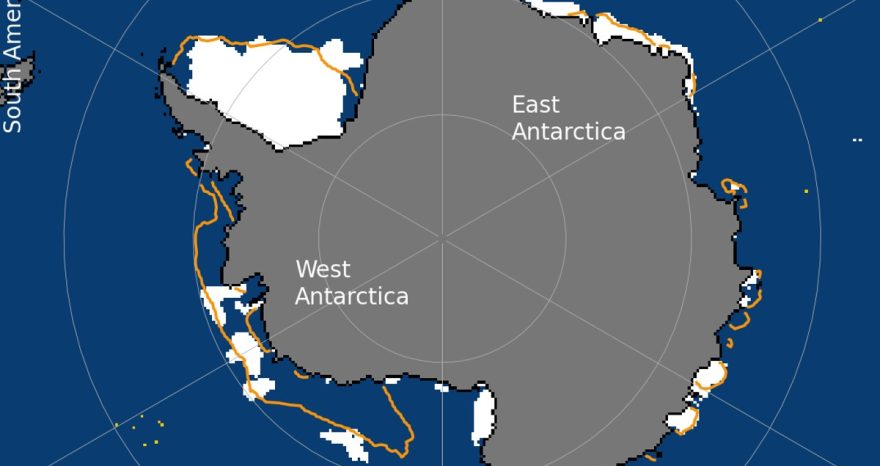 Rinnovabili • Ghiaccio marino in Antartide: record negativo, solo 1,79 mln km2