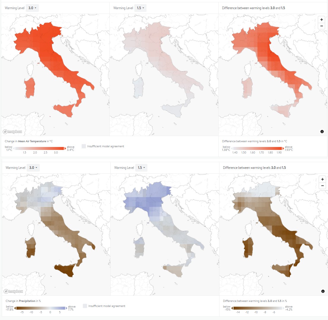 Impatto climate change in Italia: tutti i cambiamenti al 2100
