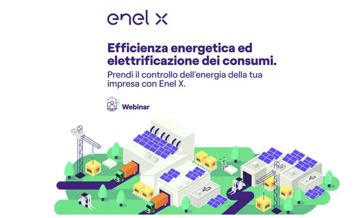 Efficienza e elettrificazione dei consumi, le soluzioni Enel X per le imprese