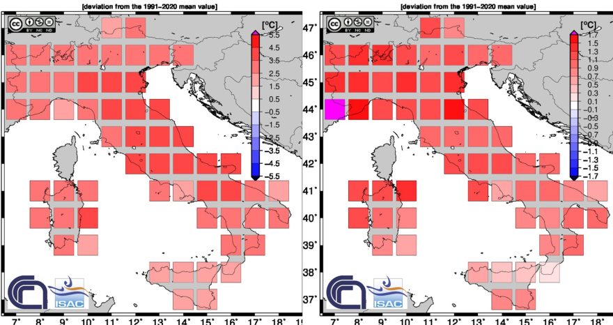 Rinnovabili • Clima Italia ottobre 2023: record con +3,14 gradi di riscaldamento globale