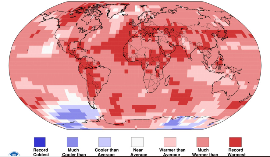 Rinnovabili • Riscaldamento globale 2023: NOAA, 33% di probabilità che il 2024 sarà più caldo