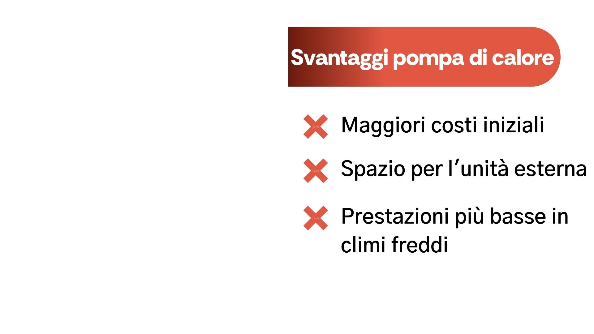 Svantaggi pompe di calore