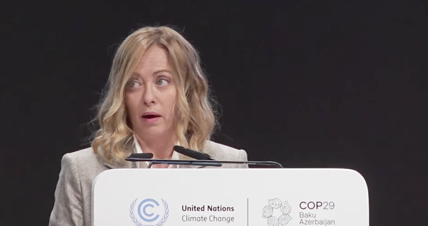 Rinnovabili • Meloni alla COP 29: su decarbonizzazione neutralità tecnologica e non ideologica