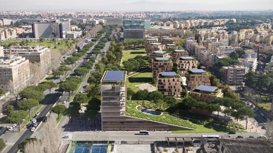 Rinnovabili • L’ex Fiera di Roma diventa la “Città della Gioia” dove il 50% della superficie sarà verde